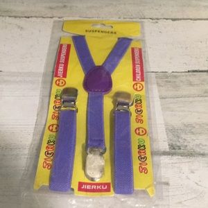 Jierku children’s purple suspenders NWT